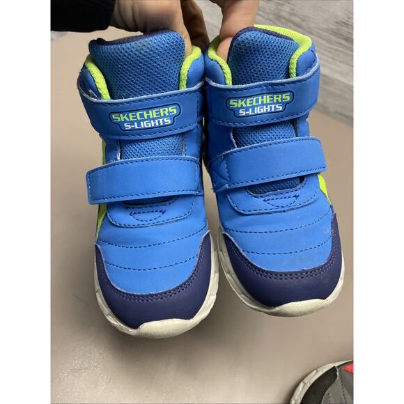 Sketchers S Lights Boots Roomy Fit Toddler Size 9 Lot Of 3 Pairs Of Shoes - Picture 3 of 16